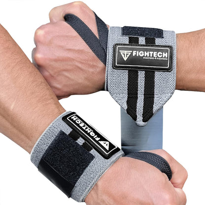 Wrist Wraps for Weightlifting | 18 Inch Professional Grade Lifting Wrist Wraps | Best for Powerlifting Competition, Strength Training, Bodybuilding (Gray, 18 Inch)