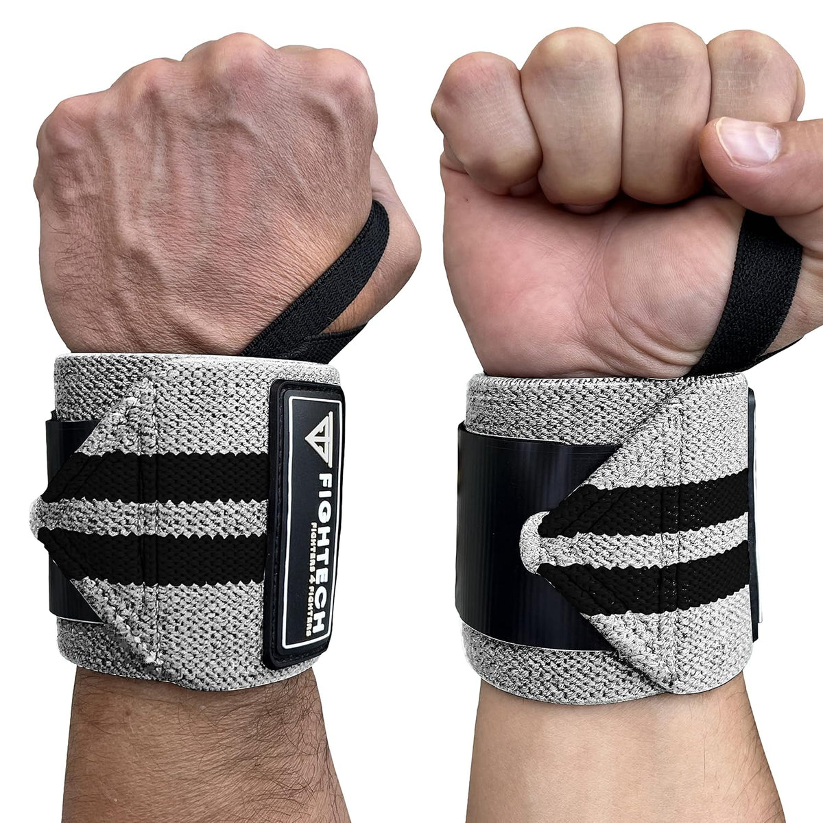 Wrist Wraps for Weightlifting | 18 Inch Professional Grade Lifting Wrist Wraps | Best for Powerlifting Competition, Strength Training, Bodybuilding (Gray, 18 Inch)